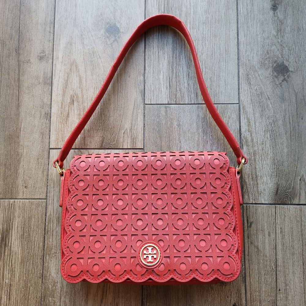 Tory Burch Kelsey Shoulder Bag Poppy Red